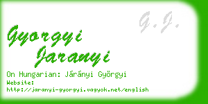 gyorgyi jaranyi business card
