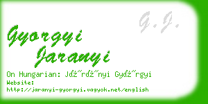 gyorgyi jaranyi business card